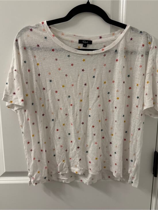 Rails Tops - Rails M White Star Print Short Sleeve Graphic Tee